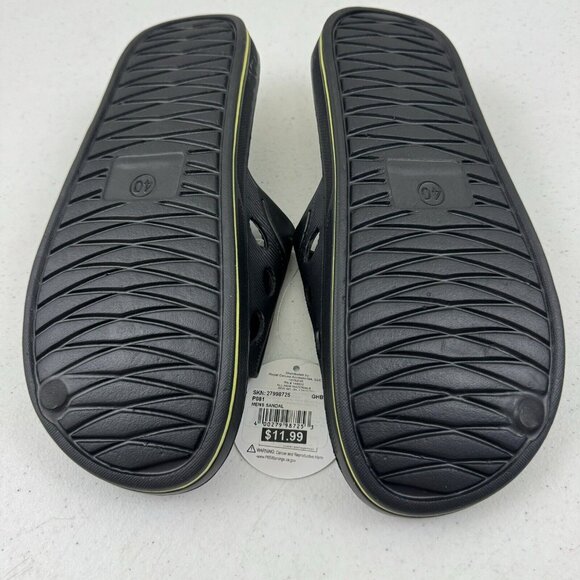 New Men's Sole Selection Black Slides Rubber Sandals Flip Flops Slip Ons 7(40) - Picture 4 of 4